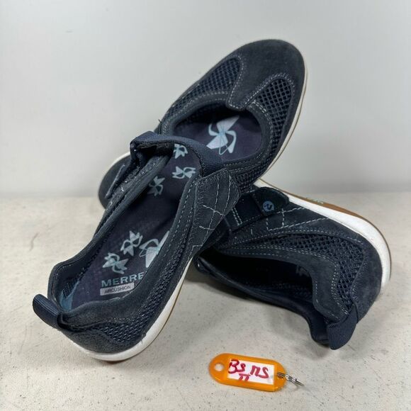 Merrell Shoes Women Sz 7 Lorelei Emme Mary Jane Flats Navy Mesh Comfort Active - Picture 1 of 8